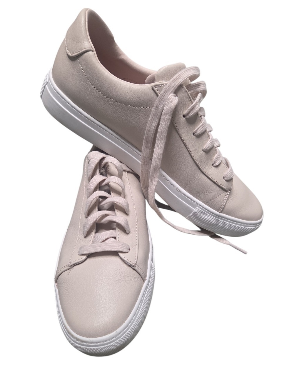 Sketchers Arch Fit Pink Taupe Real Leather  Lace-Up Sneakers Arch Support